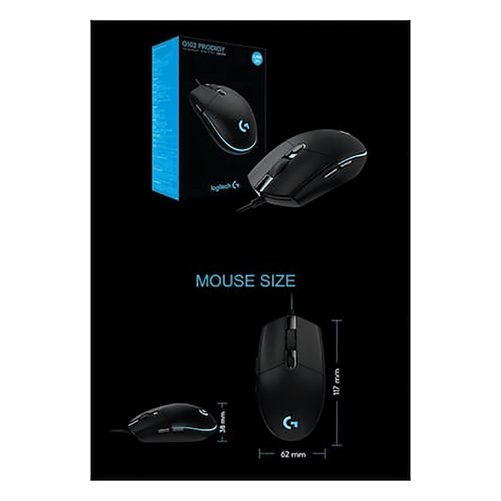 Buy logitech G102 Prodigy Wired Optical Gaming Mouse (8000 DPI ...